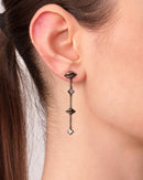 Black Kiss Drop Earrings