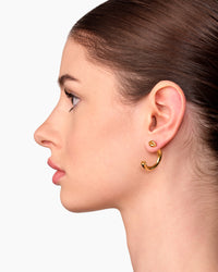 Gold Kiss Hoop Earrings