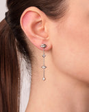 Silver Plated Kiss Drop Earrings