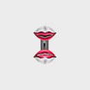 Silver Kiss Ring Translucent Red